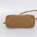PRADA Galleria Hand Bag Canvas Leather 2way Beige Silver Auth yk21083SAV-11