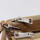 PRADA Galleria Hand Bag Canvas Leather 2way Beige Silver Auth yk21083SAV-28