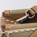 PRADA Galleria Hand Bag Canvas Leather 2way Beige Silver Auth yk21083SAV-30