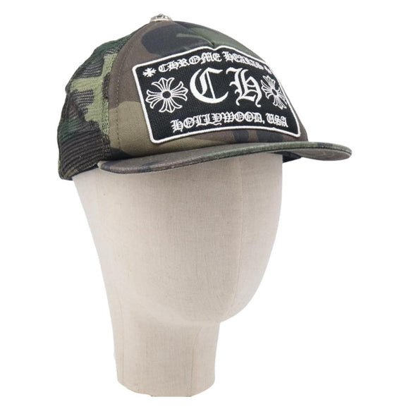Chrome Hearts camouflage Cap polyester Khaki Silver Auth yk21084M