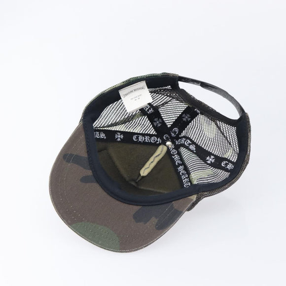 Chrome Hearts camouflage Cap polyester Khaki Silver Auth yk21084M