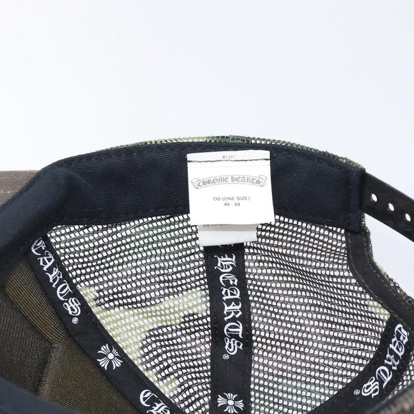 Chrome Hearts camouflage Cap polyester Khaki Silver Auth yk21084M