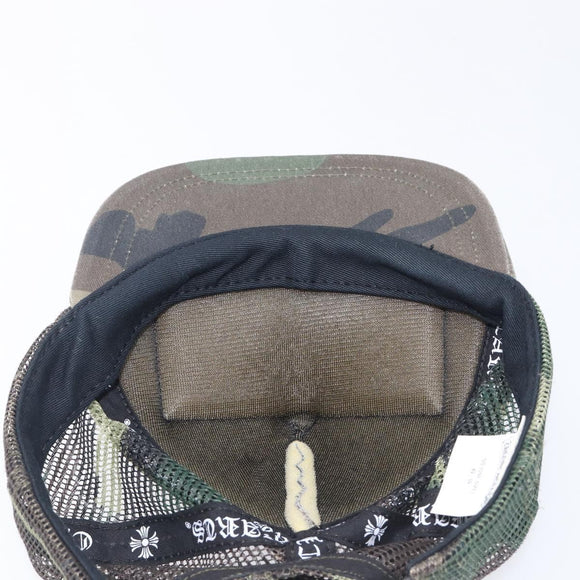 Chrome Hearts camouflage Cap polyester Khaki Silver Auth yk21084M