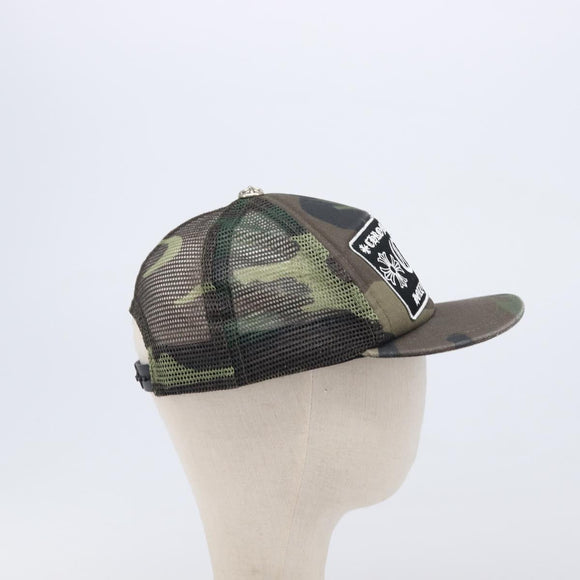 Chrome Hearts camouflage Cap polyester Khaki Silver Auth yk21084M