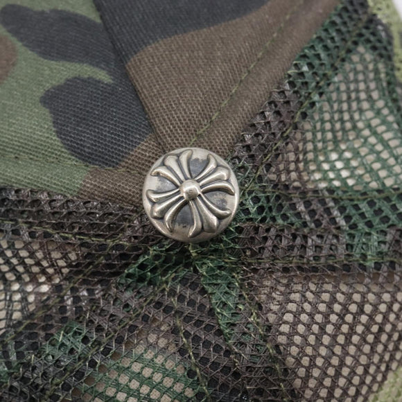 Chrome Hearts camouflage Cap polyester Khaki Silver Auth yk21084M