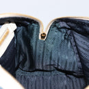 PRADA Hand Bag Denim Blue Gold Auth yk21085V-21