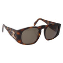 CHANEL Sunglasses Plastic Brown Gold CC Auth yk21087M-1