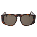 CHANEL Sunglasses Plastic Brown Gold CC Auth yk21087M-2