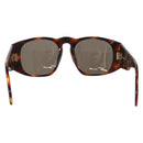 CHANEL Sunglasses Plastic Brown Gold CC Auth yk21087M-3
