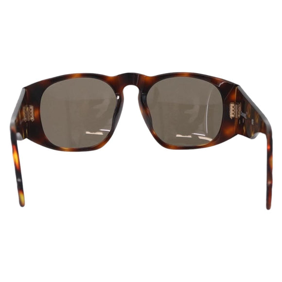CHANEL Sunglasses Plastic Brown Gold CC Auth yk21087M