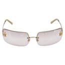 CHANEL Sunglasses Metal Gold Tone CC Auth yk21089M-2
