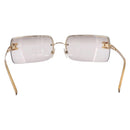CHANEL Sunglasses Metal Gold Tone CC Auth yk21089M-3