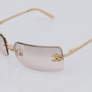 CHANEL Sunglasses Metal Gold Tone CC Auth yk21089M-7