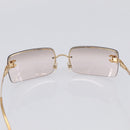 CHANEL Sunglasses Metal Gold Tone CC Auth yk21089M-8