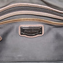 Miu Miu Madras Hand Bag Leather 2way Beige Silver Auth yk21091-23