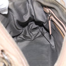 Miu Miu Madras Hand Bag Leather 2way Beige Silver Auth yk21091-26