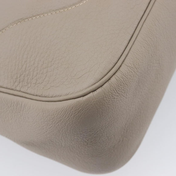HERMES Trim 31 Shoulder Bag Fjord Leather Gray Silver Auth yk21092SAM