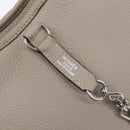 HERMES Trim 31 Shoulder Bag Fjord Leather Gray Silver Auth yk21092SAM-18