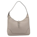 HERMES Trim 31 Shoulder Bag Fjord Leather Gray Silver Auth yk21092SAM-2