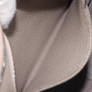 HERMES Trim 31 Shoulder Bag Fjord Leather Gray Silver Auth yk21092SAM-24