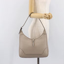 HERMES Trim 31 Shoulder Bag Fjord Leather Gray Silver Auth yk21092SAM-27