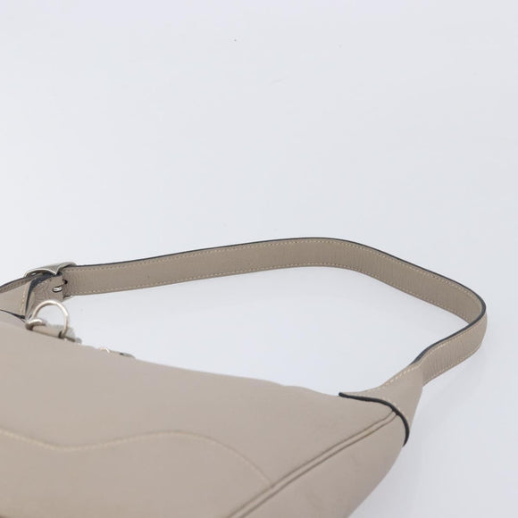 HERMES Trim 31 Shoulder Bag Fjord Leather Gray Silver Auth yk21092SAM