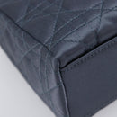 Christian Dior Mini Cannage Hand Bag Satin Navy Silver Auth yk21095SM-11
