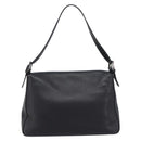 FENDI Selleria Mamma Baguette Shoulder Bag Leather Black Silver Auth yk21101SAM-3