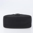 FENDI Selleria Mamma Baguette Shoulder Bag Leather Black Silver Auth yk21101SAM-9