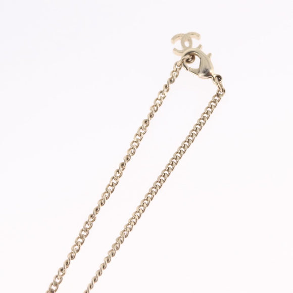 CHANEL COCO Mark Necklace Metal Gold Tone CC Auth yk21103M