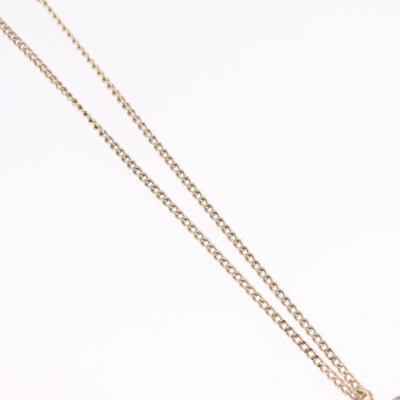CHANEL COCO Mark Necklace Metal Gold Tone CC Auth yk21103M