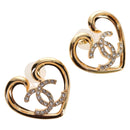 CHANEL Heart COCO Mark Pierce Metal Gold Tone CC Auth yk21104M-1