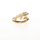 CHANEL Heart COCO Mark Pierce Metal Gold Tone CC Auth yk21104M-11