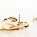 CHANEL Heart COCO Mark Pierce Metal Gold Tone CC Auth yk21104M-14