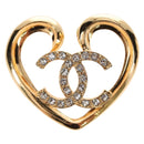 CHANEL Heart COCO Mark Pierce Metal Gold Tone CC Auth yk21104M-2