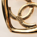 CHANEL Heart COCO Mark Pierce Metal Gold Tone CC Auth yk21104M-8