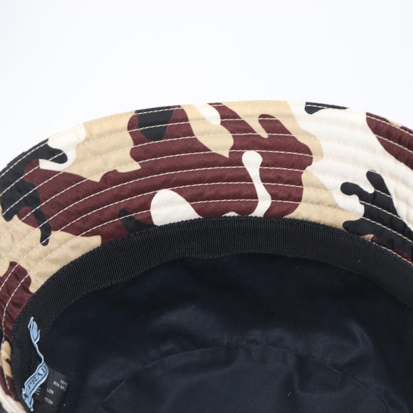 PRADA Camouflage Bucket Hat Nylon M Brown Auth yk21105V