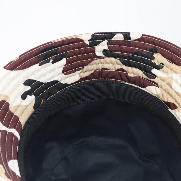 PRADA Camouflage Bucket Hat Nylon M Brown Auth yk21105V