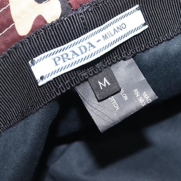 PRADA Camouflage Bucket Hat Nylon M Brown Auth yk21105V