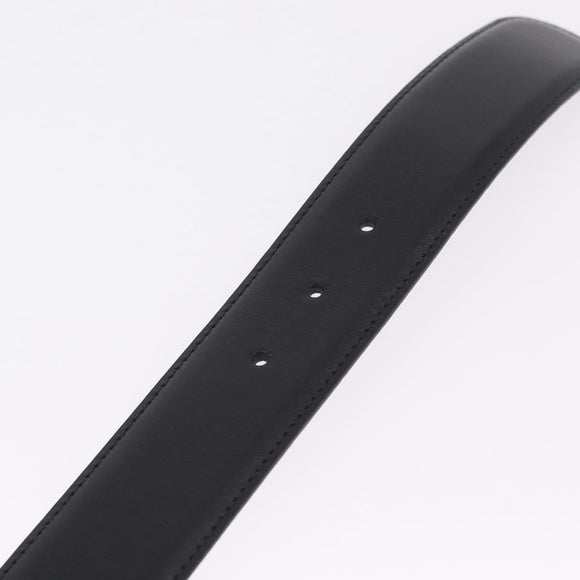 GUCCI Belt Leather 33.9 Black Gold Auth yk21106V