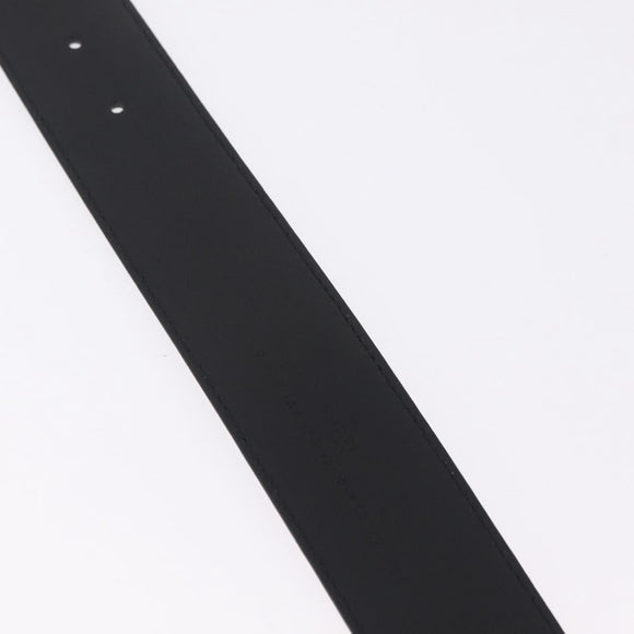 GUCCI Belt Leather 33.9 Black Gold Auth yk21106V