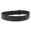 GUCCI Belt Leather 33.9 Black Gold Auth yk21106V-2