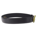 GUCCI Belt Leather 33.9 Black Gold Auth yk21106V-4