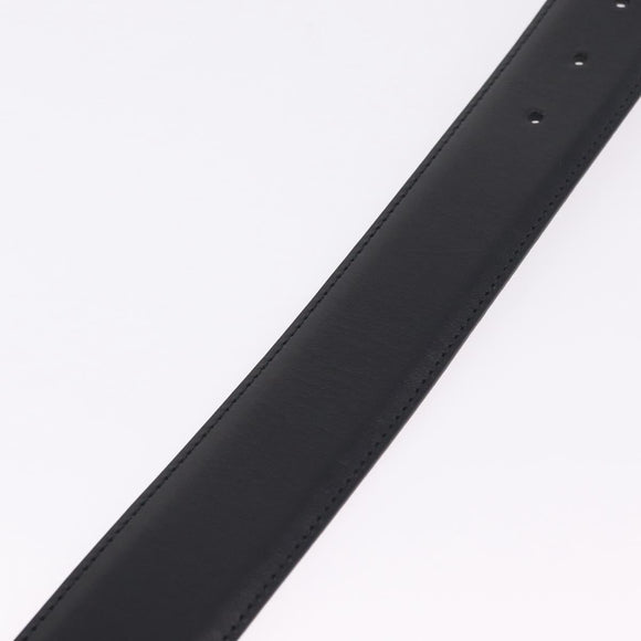 GUCCI Belt Leather 33.9 Black Gold Auth yk21106V