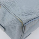PRADA Hand Bag Leather 2way Blue Silver Auth yk21107A-13