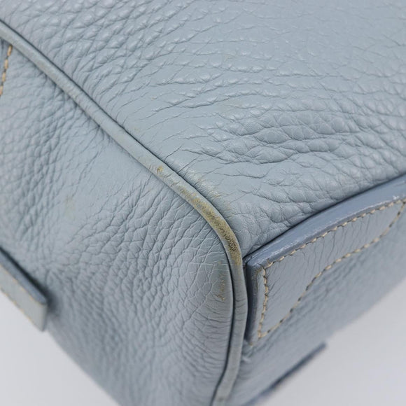 PRADA Hand Bag Leather 2way Blue Silver Auth yk21107A