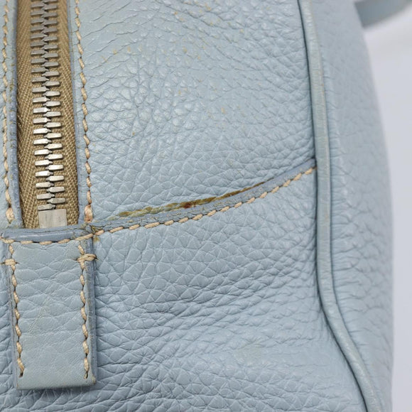PRADA Hand Bag Leather 2way Blue Silver Auth yk21107A