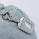 PRADA Hand Bag Leather 2way Blue Silver Auth yk21107A-15