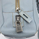 PRADA Hand Bag Leather 2way Blue Silver Auth yk21107A-17