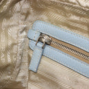 PRADA Hand Bag Leather 2way Blue Silver Auth yk21107A-22